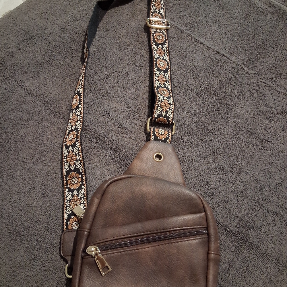 Brown Leather Crossbody Bag